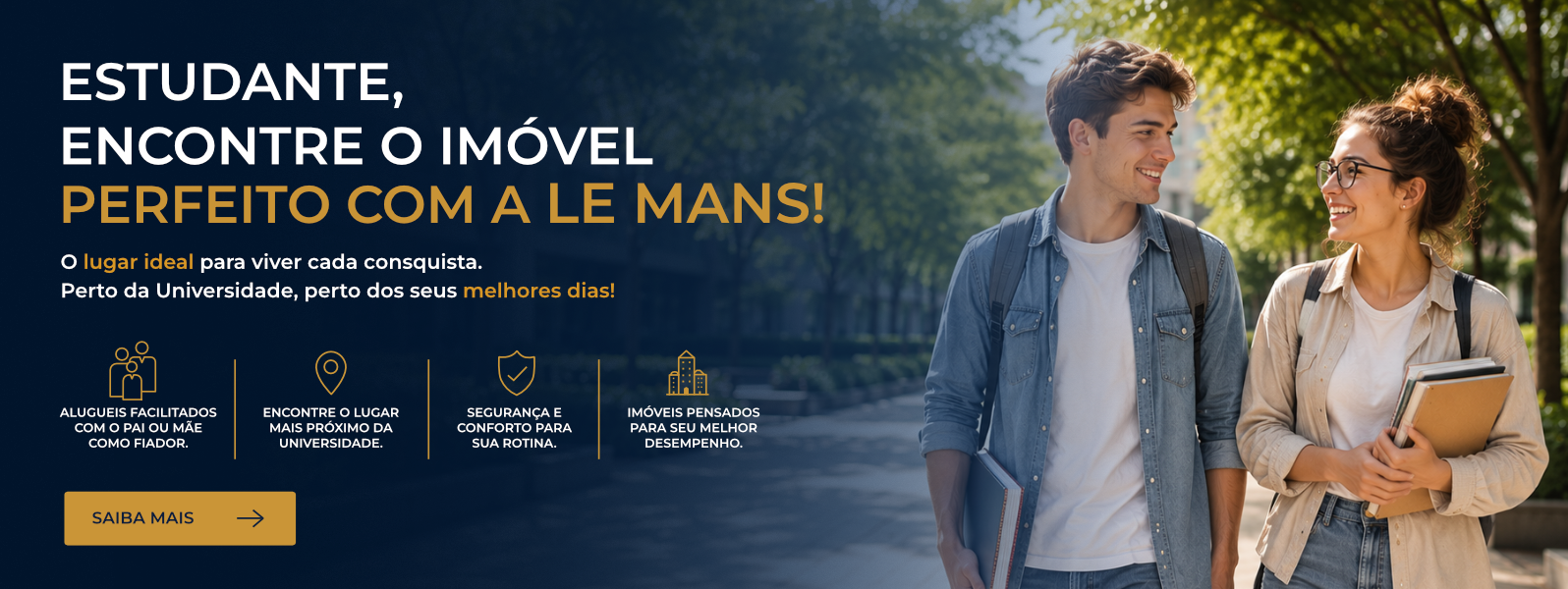 Estudante, encontre o imóvel perfeito com a Le Mans - Aluguel em Piracicaba