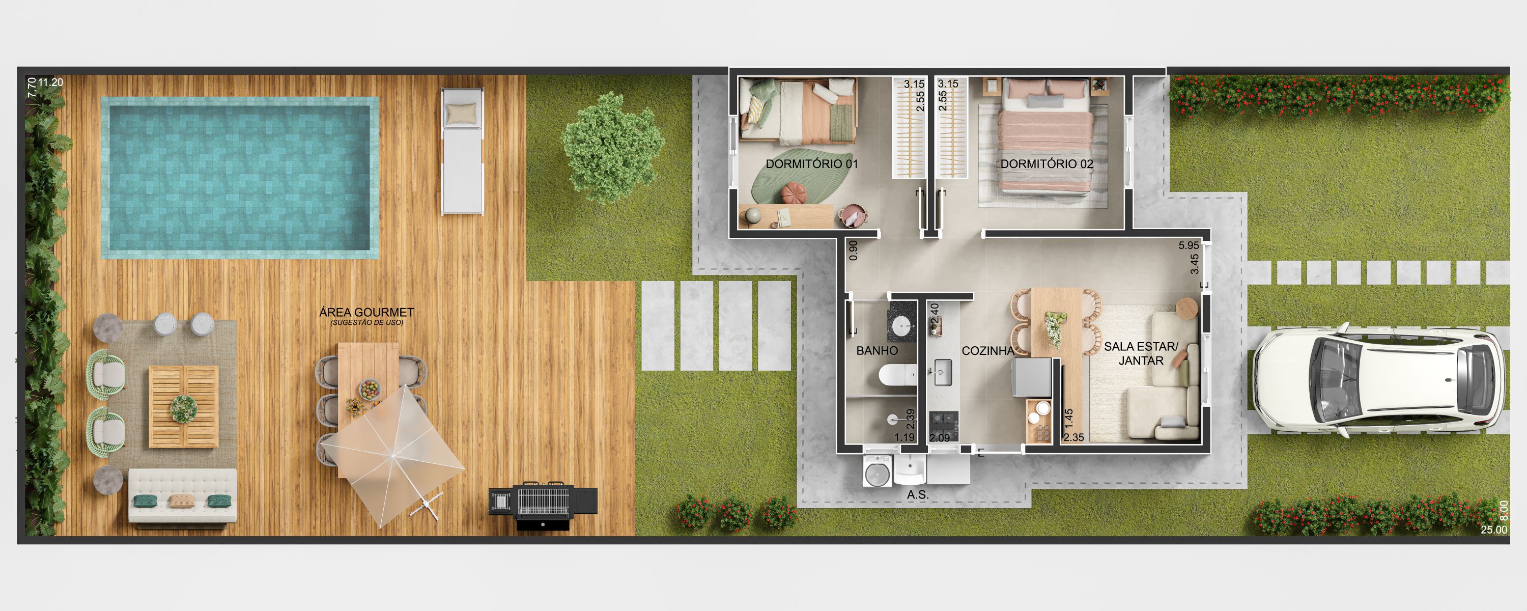 Planta Residencial Jardim das Oliveiras