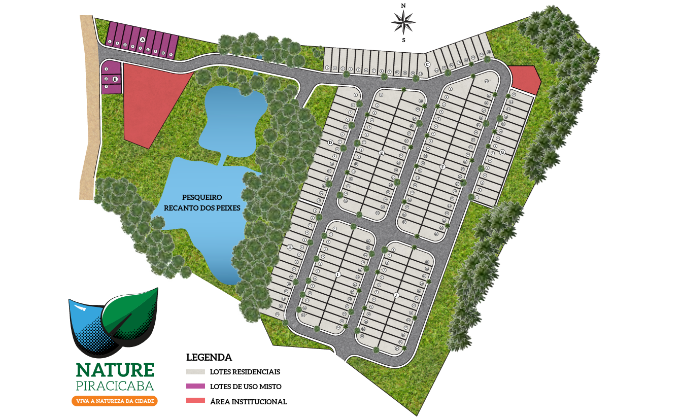 Planta Loteamento Nature Piracicaba