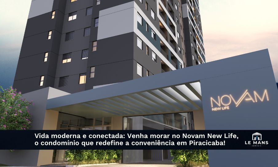 Apartamento para alugar no Novam New Life em Piracicaba/SP: Conforto, conceito integrado e lazer de resort no endereço certo