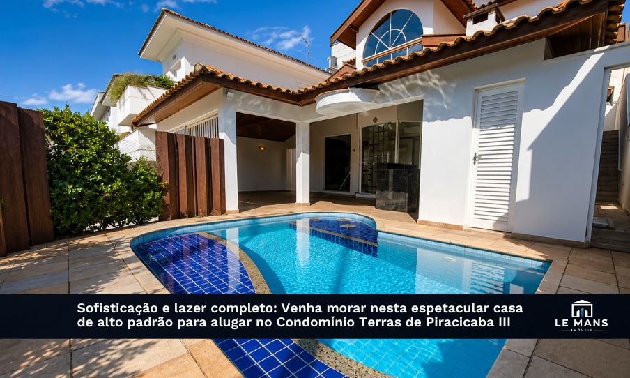 Casa para alugar no Terras de Piracicaba III: Conforto, sofisticação e exclusividade em dois pavimentos planejados